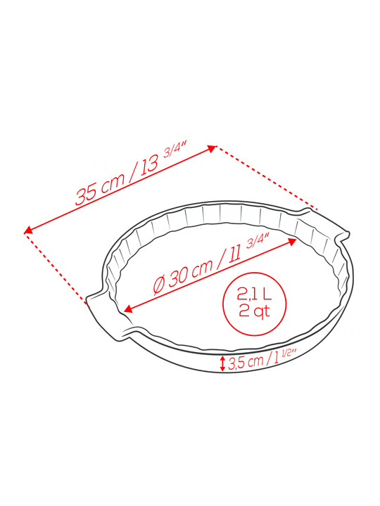 Koláčová forma mělká Peugeot Appolia Ø30 x 3,5 cm